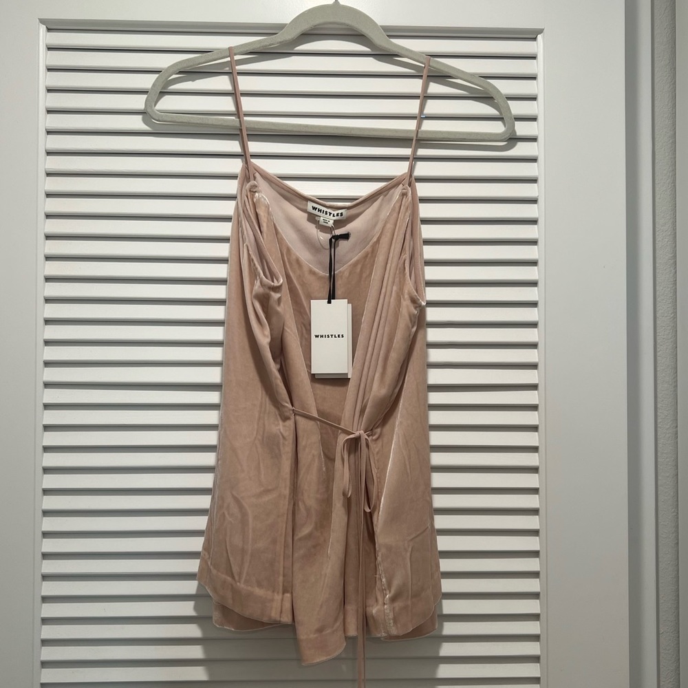Whistles Nie Velvet Tie Cami